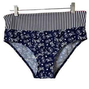 Midnight Grace by Figleaves Nautical Bikini Bottoms New Size 12